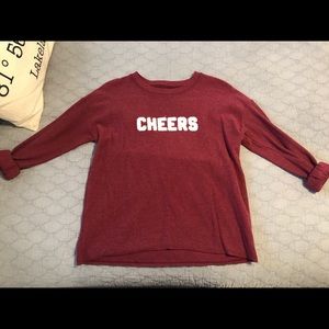Red Cheers sweater